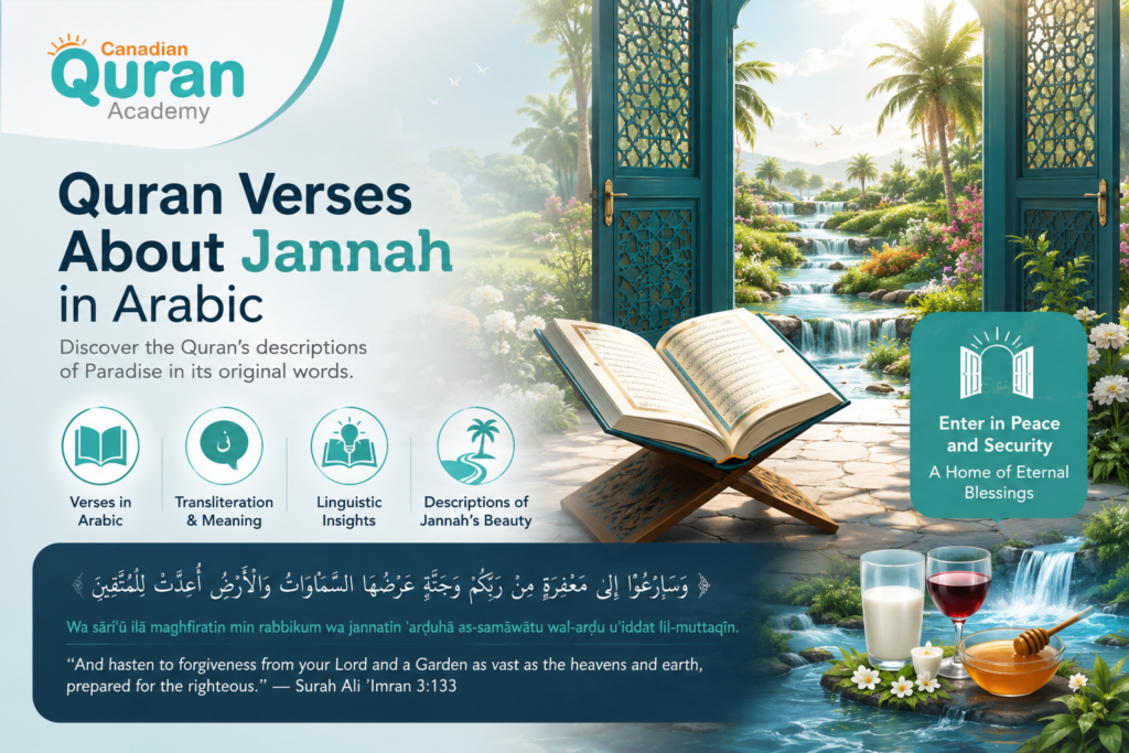 Quran Verses About Jannah in Arabic  
