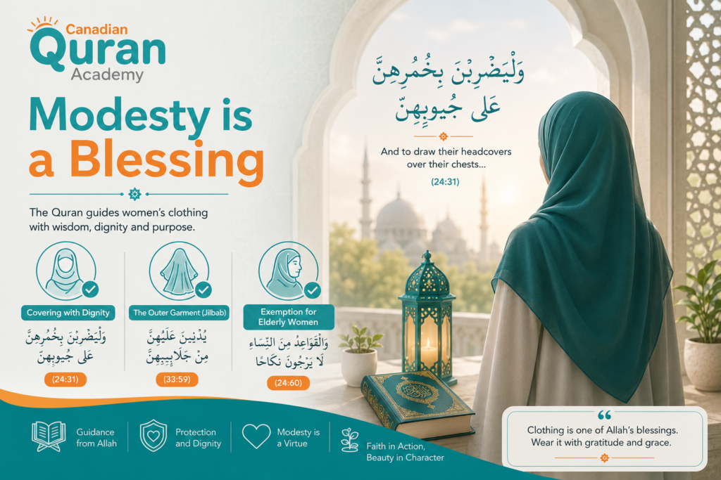 Quran Verses About Women’s Clothing in Arabic With Translation and Meaning